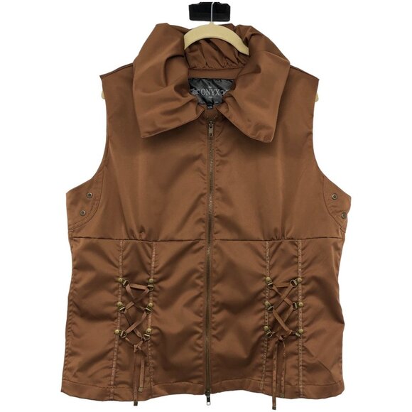 Onyx Copper Bronze Full Zip up Vest size L - Picture 1 of 16